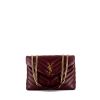 Saint Laurent Loulou medium model shoulder bag in burgundy chevron quilted leather - 360 thumbnail