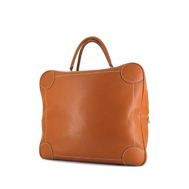 Bolsa de viaje Hermes Omnibus en cuero color oro