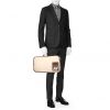 Hermès  Ulysse suitcase  in beige canvas  and etoupe leather - Detail D1 thumbnail