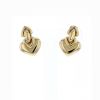 Half-articulated Bulgari Cuore earrings in yellow gold - 360 thumbnail