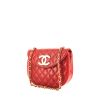 Chanel Vintage handbag in red quilted leather - 00pp thumbnail