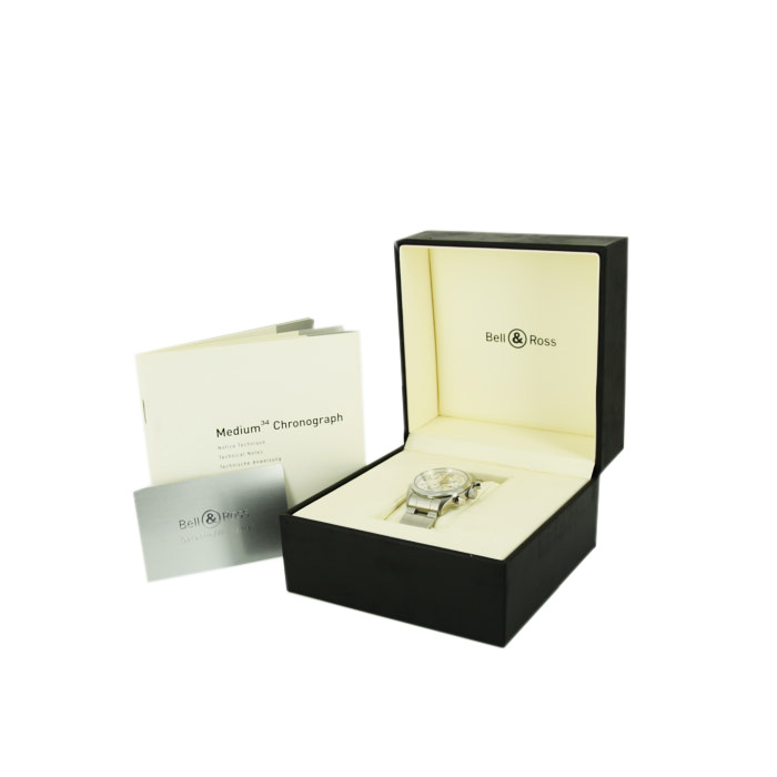 Montre Bell & Ross Medium Chronograph en acier Ref :  220S Vers  2006 - Detail D2