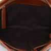 Burberry Dryden shoulder bag in brown Haymarket canvas and brown leather - Detail D2 thumbnail