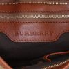 Sac bandoulière Burberry Dryden en toile Haymarket marron et cuir marron - Detail D3 thumbnail