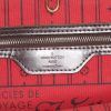 Shopping bag Louis Vuitton Neverfull modello medio in tela cerata con motivo a scacchi ebano e pelle marrone - Detail D3 thumbnail