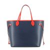 Shopping bag Louis Vuitton Neverfull modello grande in pelle Epi blu marino e pelle rossa - 360 thumbnail