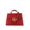 Bolso de mano Gucci GG Marmont en cuero granulado rojo - 360 thumbnail