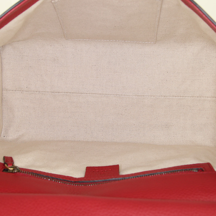 Borsa Gucci GG Marmont in pelle martellata rossa - Detail D3