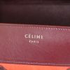 Bolso de mano Celine Luggage Mini en cuero tricolor rojo y color burdeos - Detail D3 thumbnail