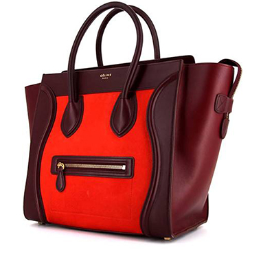 CELINE Shoulder Bag yellow leather Handbag Luggage nano from japan