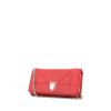Borsa/pochette Dior Diorama Wallet on Chain in pelle martellata rossa - 00pp thumbnail