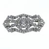 Vintage Art Déco brooch in white gold,  platinium and diamonds - 360 thumbnail