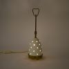 Angelo Lelii, "Stellina", table lamp mod. 12291, in perforated cream lacquered metal, brass and glass, Arredoluce, around 1950 - Detail D1 thumbnail