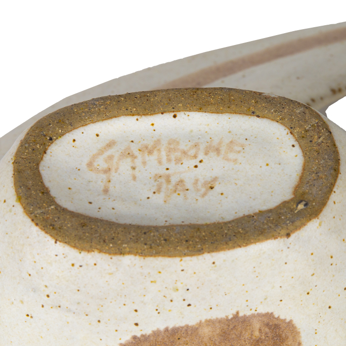 Bruno Gambone, "Mouette", sculpture en grès émaillé, signée, vers 1975 - Detail D4