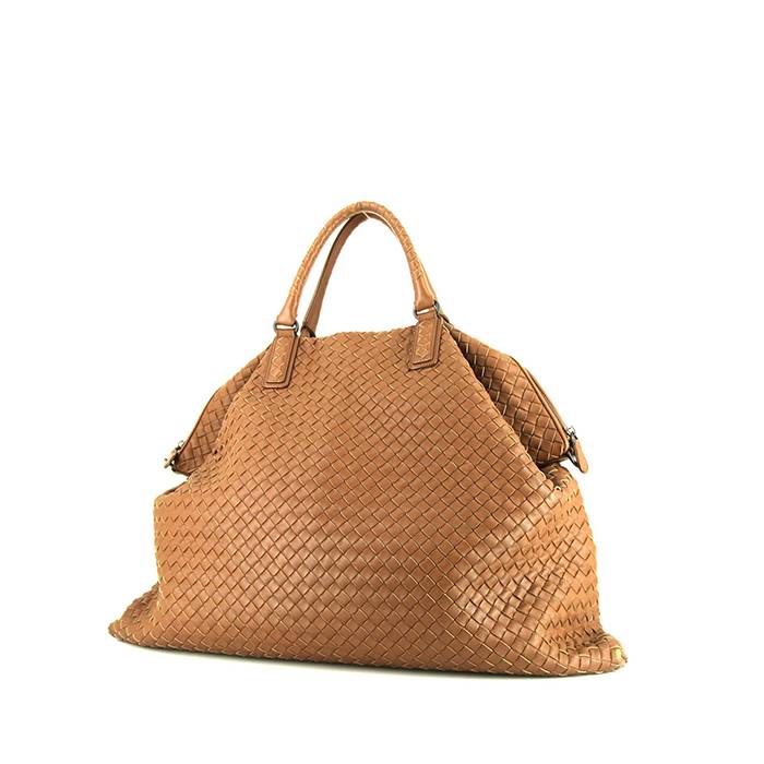Bottega Veneta handbag in gold intrecciato leather - 00pp