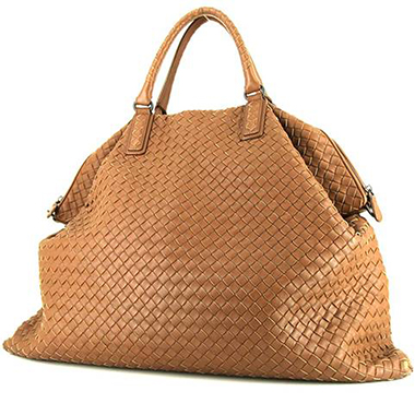 Bolso de mano Bottega Veneta  Convertible en cuero intrecciato color oro