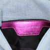 Stella McCartney Falabella shoulder bag in blue denim canvas and pink canvas - Detail D3 thumbnail
