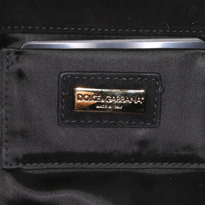 Bolsito de mano Dolce & Gabbana en cuero leopardo - Detail D3