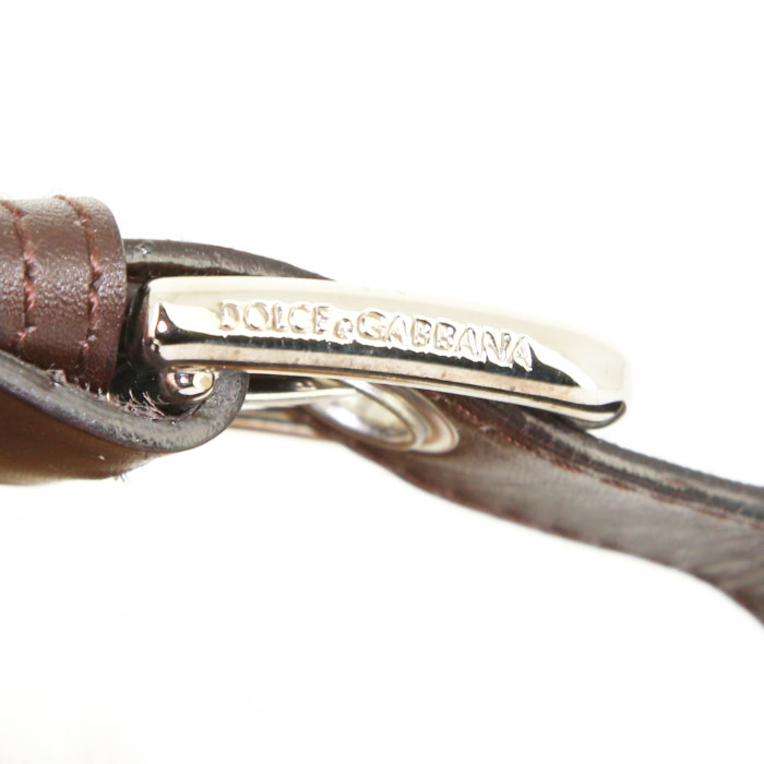 Sac à main Dolce 
Gabbana en vison marron et cuir marron - Detail D3