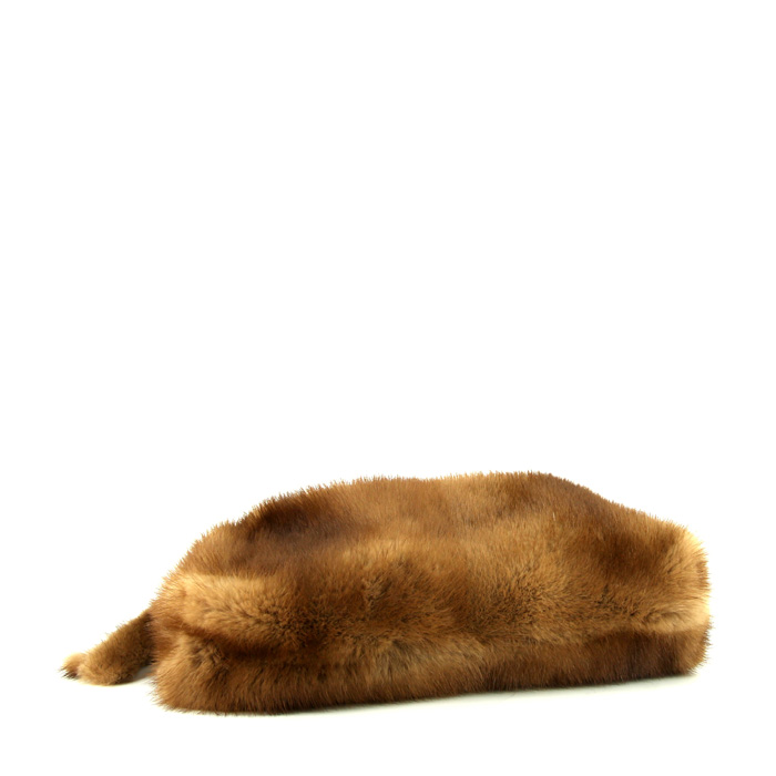 Dolce & Gabbana handbag in brown mink and brown leather - Detail D4