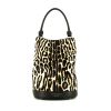 Burberry handbag in black leather and leopard foal - 360 thumbnail