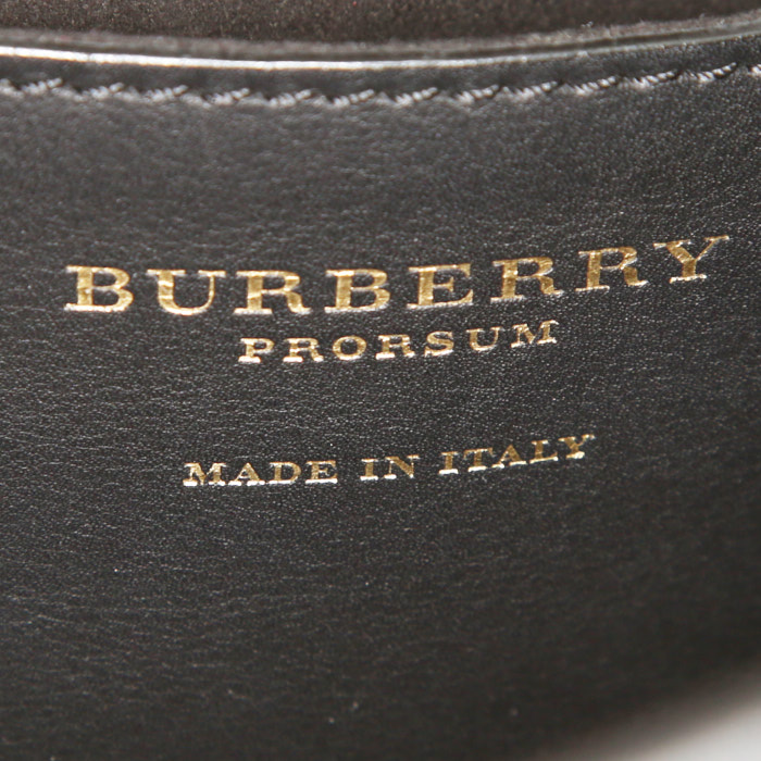 Borsa Burberry in pelle nera e puledro leopardato - Detail D3