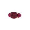 Pomellato Rouge Passion ring in 9 carats pink gold and synthetic ruby - 00pp thumbnail