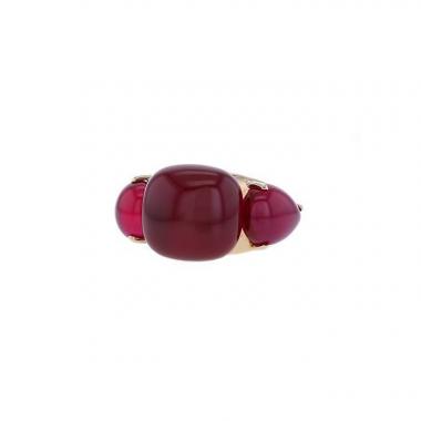Anello Pomellato Rouge Passion in oro rosa 9k e rubino sintetico