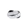 Cartier Trinity large model ring in white gold,  ceramic and diamonds, size 50 - 00pp thumbnail