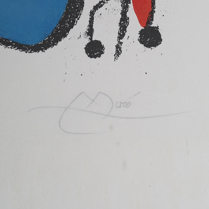 Joan Miró, "Lithographie 2", lithograph in colors on paper, signed and numbered, of 1975 - Detail D1