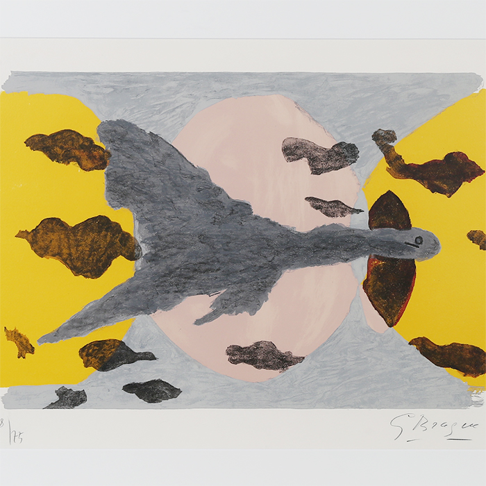 Georges Braque, "Equinoxe", lithograph in colors on paper, signed, numbered and framed, of 1962 - Detail D1