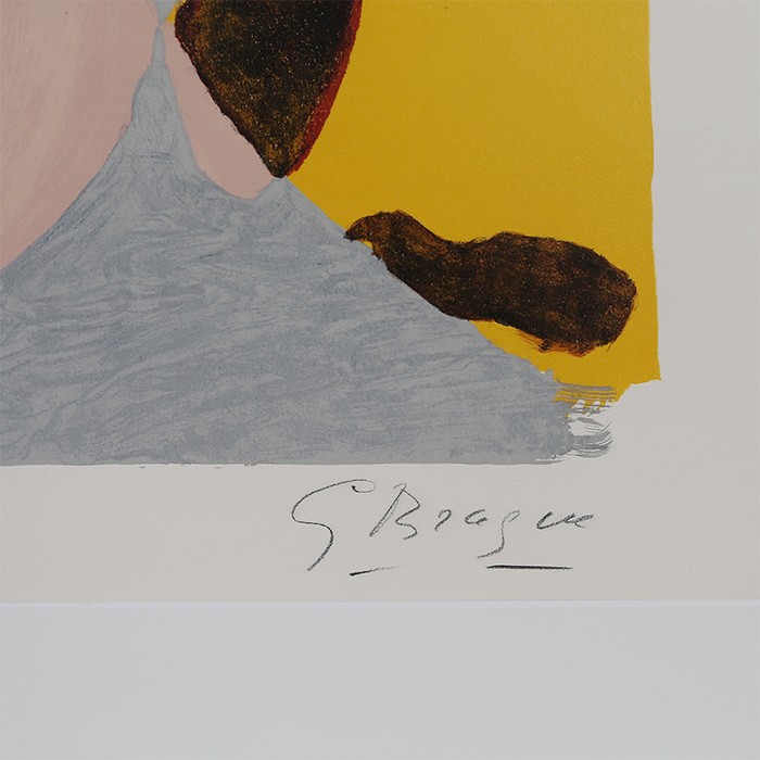 Georges Braque, "Equinoxe", lithographie en couleurs sur papier, signée, numérotée et encadrée, de 1962