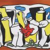 Fernand Léger, "L'oiseau rouge dans le bois", aquatint in colors on paper, signed and numbered, of 1953 - Detail D1 thumbnail