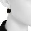 Paire de boucles d'oreilles Pomellato Victoria grand modèle en or rose et jais - Detail D1 thumbnail