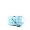 Bottega Veneta Cassette shoulder bag in blue intrecciato leather - 00pp thumbnail