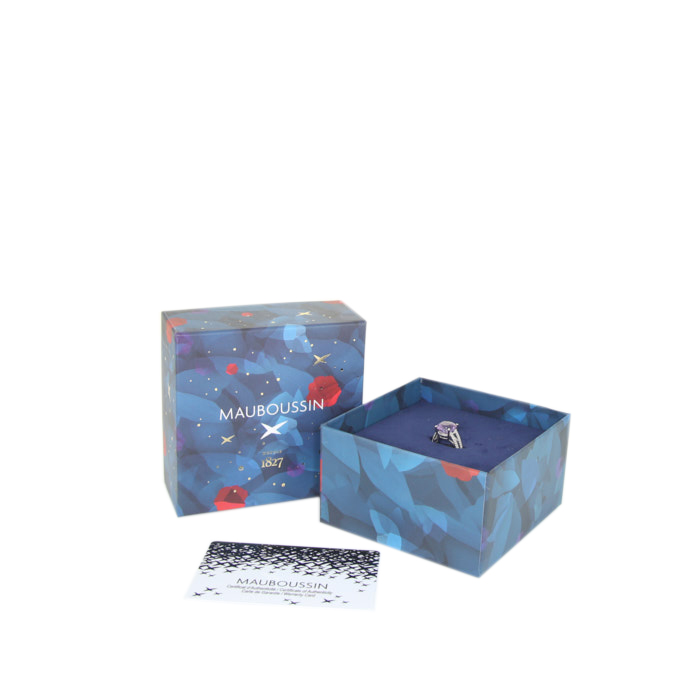 Anello Mauboussin in oro bianco,  ametista e diamanti - Detail D2