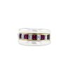 Vintage ring in white gold, yellow gold, diamonds and ruby - 00pp thumbnail