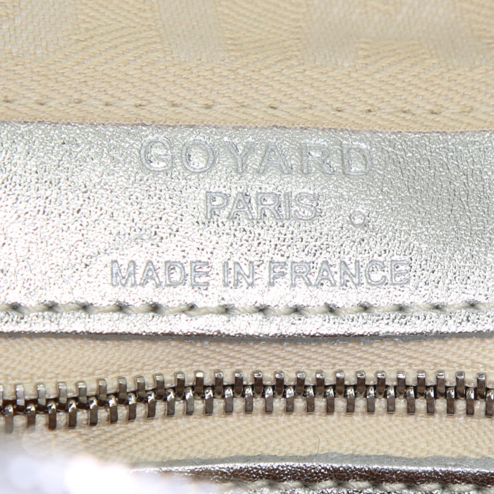Goyard Croisière travel bag in silver monogram canvas - Detail D3
