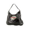 Gucci Gucci Vintage handbag in black coated canvas and black leather - 00pp thumbnail