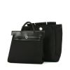 Hermes Herbag backpack in black canvas and black leather - 00pp thumbnail