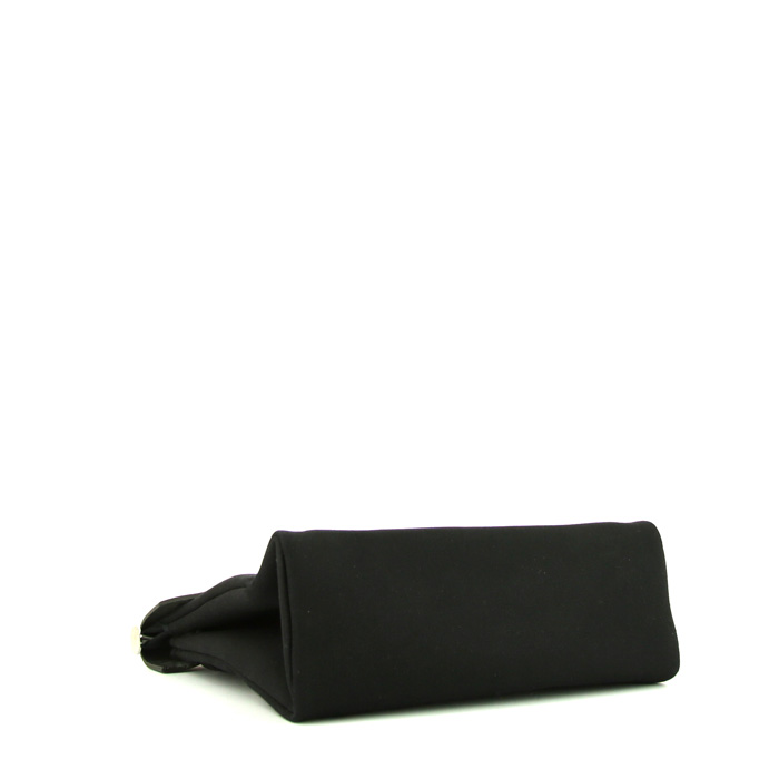 Zaino Hermes Herbag in tela nera e pelle nera - Detail D4