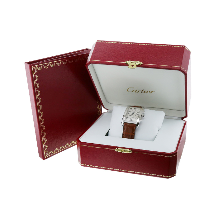 Orologio Cartier Tank Américaine in oro bianco Ref :  2312 Circa  2000 - Detail D2