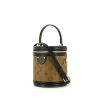 Louis Vuitton Cannes handbag in brown "Reverso" monogram canvas and black leather - 00pp thumbnail