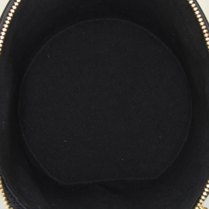 Borsa Louis Vuitton Cannes in tela monogram "Reverso" marrone e pelle nera - Detail D3