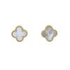 Van Cleef & Arpels Alhambra Vintage earrings in yellow gold and mother of pearl - 00pp thumbnail