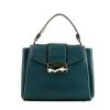 Bulgari   handbag  in green leather - 360 thumbnail