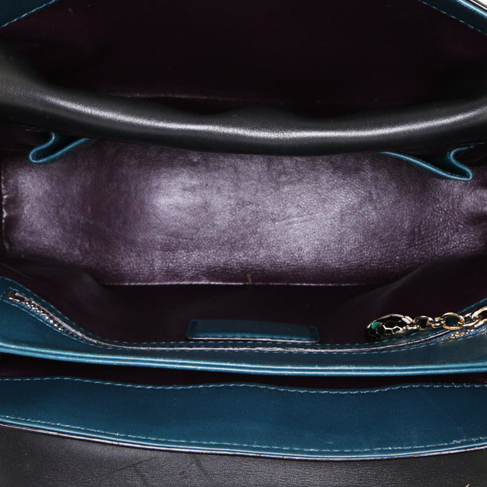 Sac à main Bulgari   en cuir vert - Detail D3