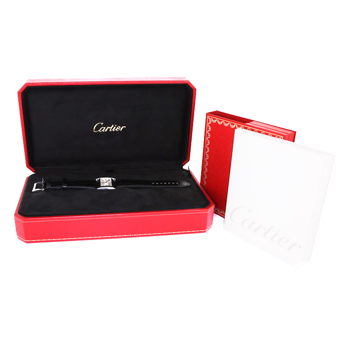 Cartier Tank Divan watch in stainless steel Ref: 2600 Circa 2000 - Detail D2