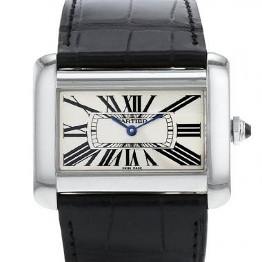 Orologio Cartier Tank Divan in acciaio Ref :  2600 Circa  2000