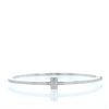 Opening Tiffany & Co Tiffany T bracelet in white gold and diamonds - 360 thumbnail